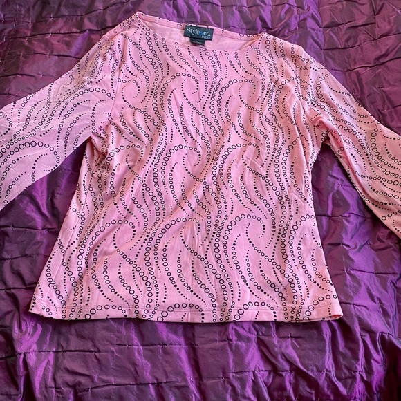 Style & Co Petite Pink Blouse - Picture 1 of 5